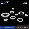 5PCS/lot Silicon Ring Silicone/VMQ O ring 1.8mm Thickness ID34.5/35.5/37.5/40/41.2/42.5/45/46.2/50mm Rubber ORing Seal Gasket