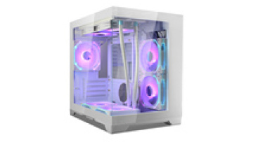 SNOWMAN CS004 White Mini ITX Computer Case with Tempered Glass Sides1