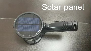 USB Rechargeable Solar LED Handheld High Power Flashlight with COB Side Light and Re Blue light for Outdoor Emergency1