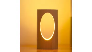 Elegant Japanese Solid Wood LED Night Light for Cozy Home Decor1