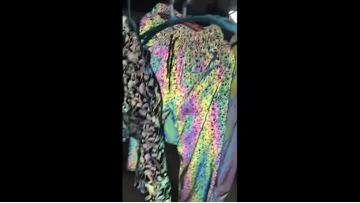 rainbow fleece puffer winter jacket