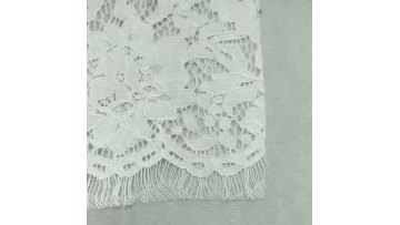 2023 Hot Style High Quality White Swiss Lace Embroidery Wedding Bridal Dress Fabric1