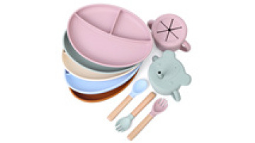 Wholesale Bpa Free Silicone Kids Eating Melamine Plates And Bowls1