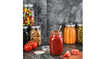 8oz 12 Oz 16 Oz 32 Oz Mason Jars Canning Jars with Metal Lid Wide Mouth Mason Jam Jar1