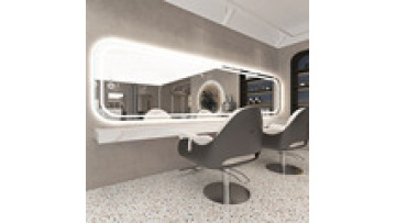 New Arrival 200*80cm  Gold Full Length Styling Barber Salon Furniture Hairdressing Wall Mounted Makeup Led Beauty Salon Mirror1