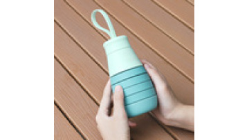 Wholesale Eco Friendly 500ml Foldable Collapsible Sport Travel Drinking Bottle Silicone Water Bottle With Custom Logo1