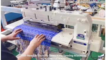 100-Needle Smocking Sewing Machine with Shirring FOXSEW FX14100