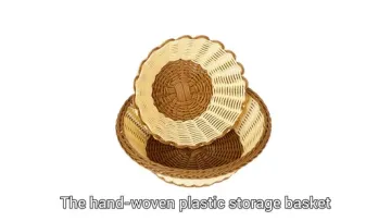 Creative Plastic Woven Storage Basket, Eco-Friendly PP Basket for Home Use1