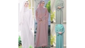 Dubai Abaya 2023 Muslim Women Prayer Jilbab Khimar Niqab Set Islamic Ethnic Clothing With 2 Layer Hijab Abaya Women Muslim Dress1
