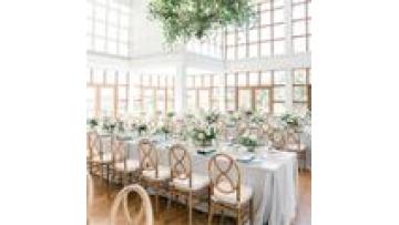 fashion customization Promotion bamboo Stacking Garden Outdoor restaurant Hotel Iron Banquet Metal Wedding chairs1