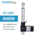 6000n Electric Linear Actuator 200mm 250mm Stroke DC 24v Motor 50mm 100mm Telescopic Actuator 150mm 600kg Load Lifting Column