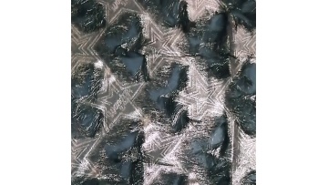 spring summer woven fabrics star foil chiffon print fringe fabric1