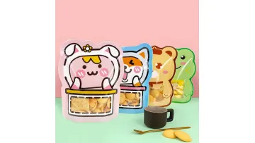 Special Shaped Stand up Pouch Zip Lock Plastic Packaging Bag with Window Food Snacks Nuts Candy Storage1
