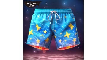 The dark blue design of the beach pants