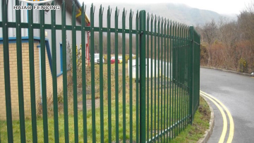 low price durable galvanised steel palisade fences,black powder coated palisade fence,high quality black powder coated palisade1