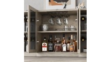 wholesale iron work Custom Living Room Cabinet European Style Wall Mounted  bar supermarket Shelves Display Storage wine rack1