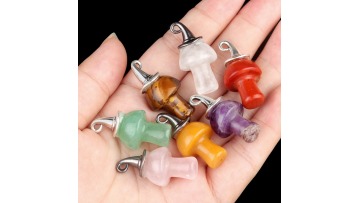 Gemstone Mushroom Wizard Cap Pendant