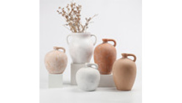 Hot Selling High-Quality Simple Luxury Flower Vase with White Red Terracotta Pottery for Home Decor1