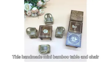 Handmade Mini Bamboo Table and Chairs1
