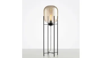 Stylish Amber Glass Floor Lamp for Contemporary Interiors1