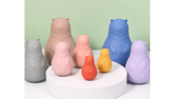 Amazon sells educational toys for babies Silicone  puzzle stacked toy circle children's splash for kids play Food grade1
