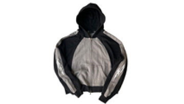Manufacturer Custom French Terry Hoodie Boxy Fit Puff Print Zip Plain Zipper Hoodies Contrast Stitching1