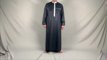 High quality Saudi style match color design/Thawb Muslim Abaya Dubai kandura thobes abaya kandora1