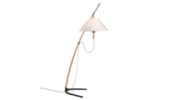 Japanese-Style Floor Lamp in Burlywood Walnut for Living Room Decor1