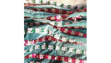 2024 new product multicolor velvet base fabric striped sequin evening dress fabric1