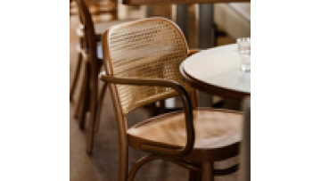 High quality modern furniture  fast food  wood and rope handmade chairs for restaurant1