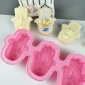 4 Cavities Lotus in the Palm Silicone Candle Soap Hands Mold Patent Hand of Fatima DIY Handmade Mascot Candle Resin Mold