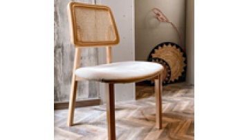 Wholesale best price of fashion modern home furniture wood and rattan restaurant  dining chair1