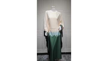 Tassel Gradient Print Abaya Dress (1)