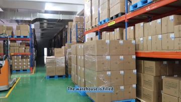The warehouse is filled