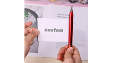 Logo Print Promotional Metal Pull Out Retractable Banner Ball Pen With Stylus1