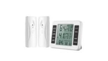 Wireless Digital Freezer Thermometer with Dual Sensors and Audible Alarm1