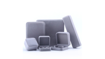 Hanhong custom wholesale necklace stud earrings bracelet jewelry packaging box gray velvet ring jewelry box1