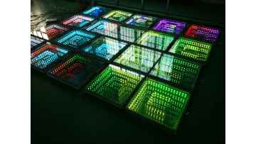 Stage dance floor video testing wall