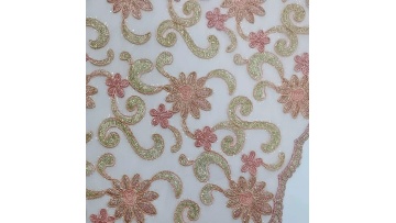 Finely processed 3D Concise design Fashion Mesh nigeria lace fabric sequins Fabric  Various styles 100% Polyester Fabric1