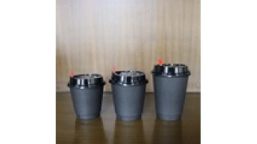 8oz 80mm Double Wall Thermal Insulated Kraft Paper Cups with Lid Options1