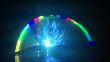 Magic water curtain movie fountain