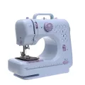 Multifunction Mini Sewing Machine 505A 12 Stitches Replaceable + 12pc Presser Foot Power Supply LED Light Overlock