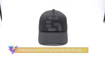 Black Foam Mesh Trucker Cap 