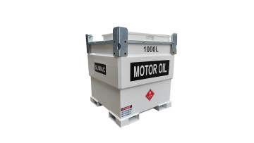 Portable motor oil cube tank