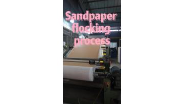 Sand Paper Flocking Process