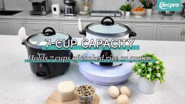 7-Cup Drum Rice Cooker with Aluminum Steamer