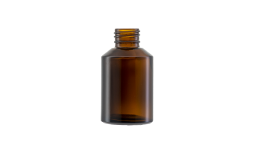 60ml/2 oz Amber Slanted Shoulder Glass Bottle With 24/410 Neck