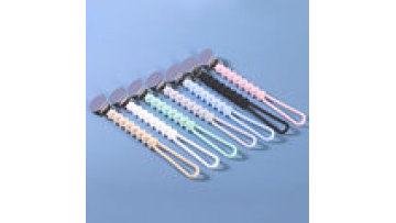 Children Dummy Clips Holder, Wooden Beads Silicone Baby Pacifier Clip1