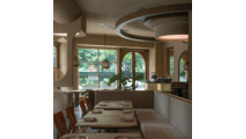 High quality commercial furniture cafe I shape wood and leather sectional sofa for booth restaurants  bench  seats1