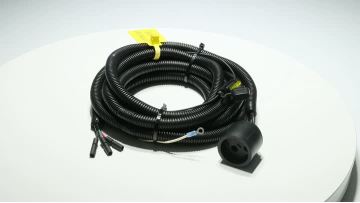 Corrugated pipe connection wiring harness
